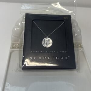 Secret Box Sterling Silver Dipped Necklace Trees Nature 16.5” 2 Boho Indie Gift